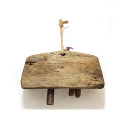 Dzwonek pasterski drewniany Vintage na sznurze XXL